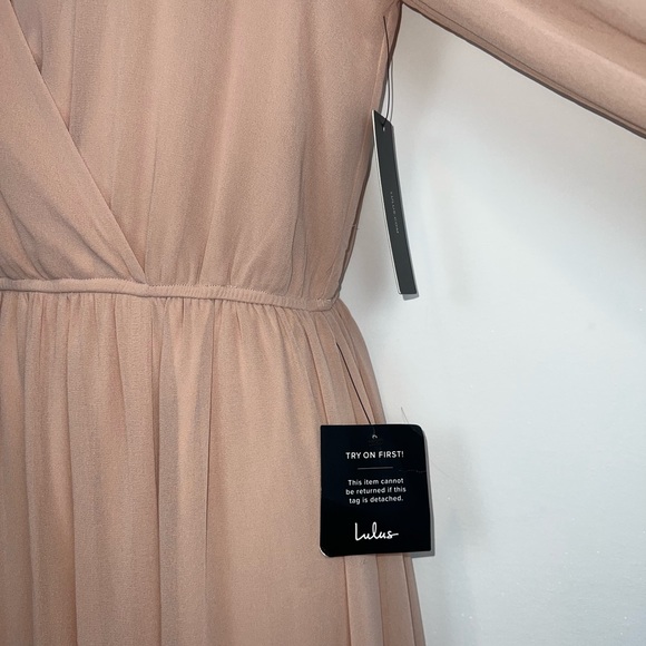 Lulus Wondrous Water Lilies Blush Pink Maxi Dress size Small - Picture 4 of 16